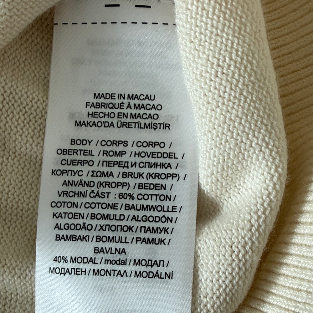 Ralph Lauren Cream and Black Crewneck Sweater (2025 Spring) - Picture 3 of 3